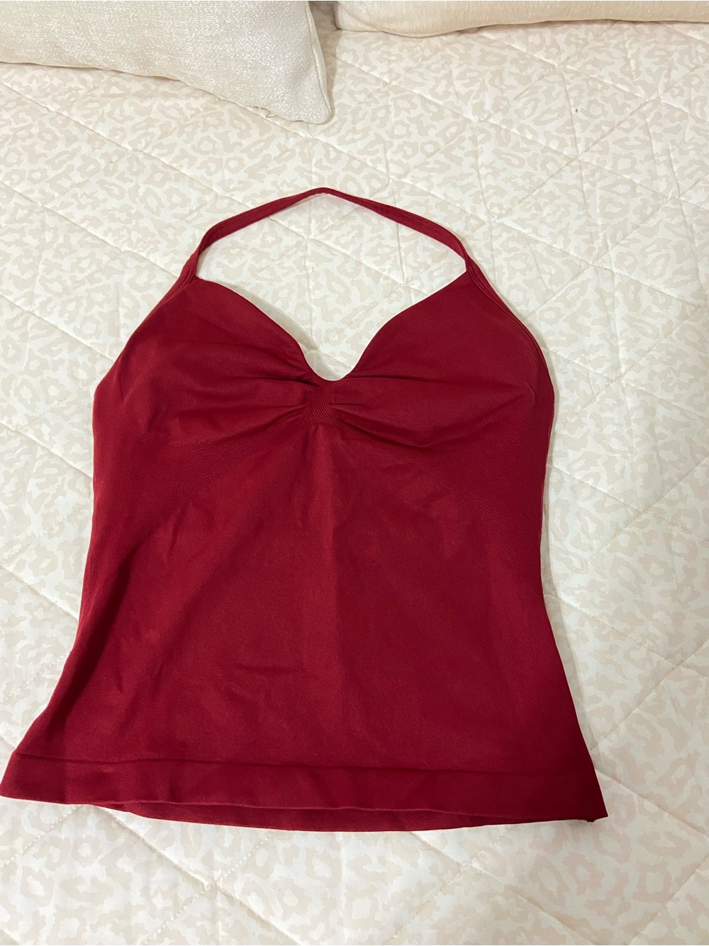 Women's Halter Tank Top in Deep Red